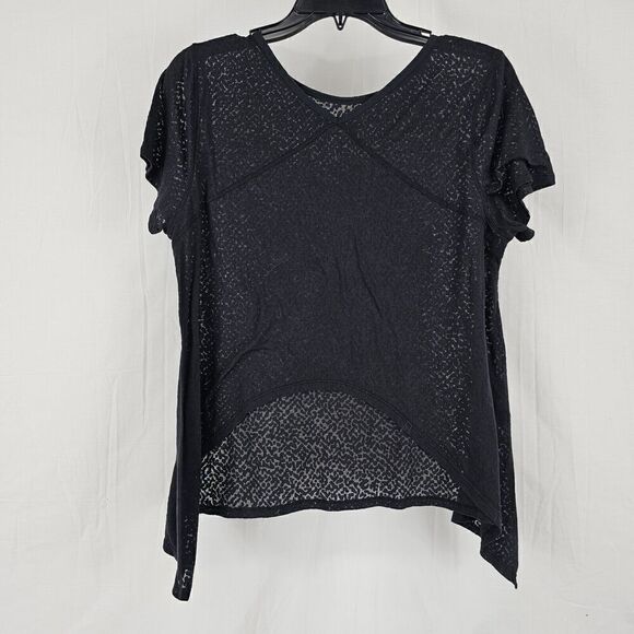 Lululemon Loop Around Short Sleeve Tee In Sheer Black Women’s Size 8 Shirt - Picture 3 of 8